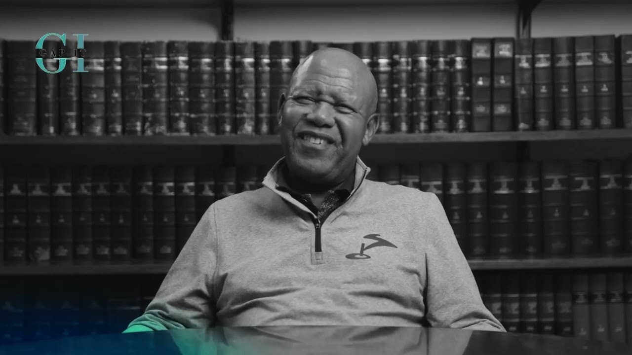 Video still of Mr Mordekai Mahlangu speaking to camera for their GapIT testimony